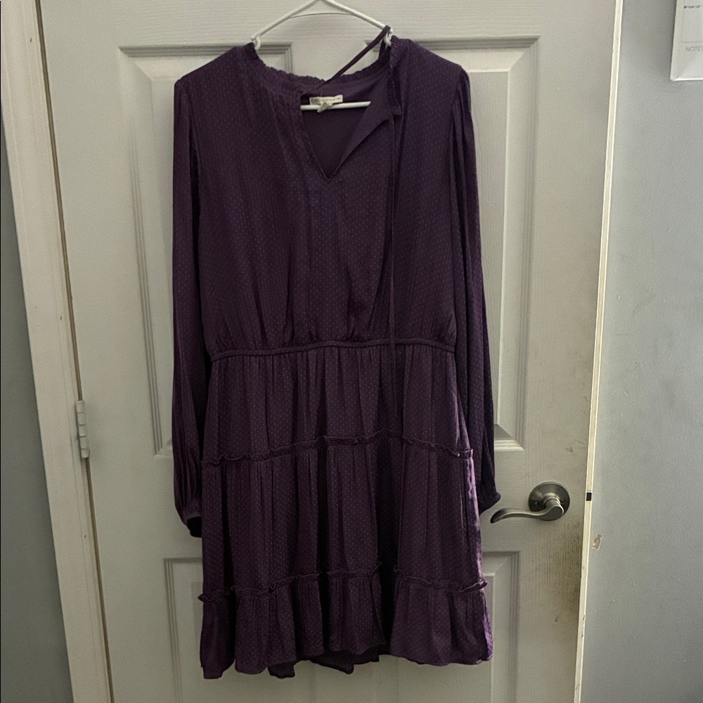 Cato Deep Purple Long Sleeve Dress
